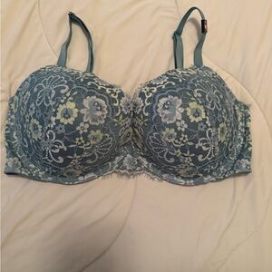 Lace Underwire Bra in blue and Sage Green - Women's Intimates
